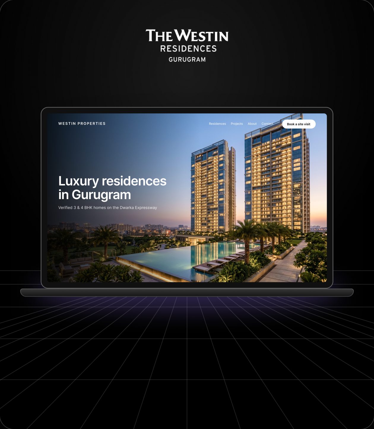 Westin Properties website on a laptop